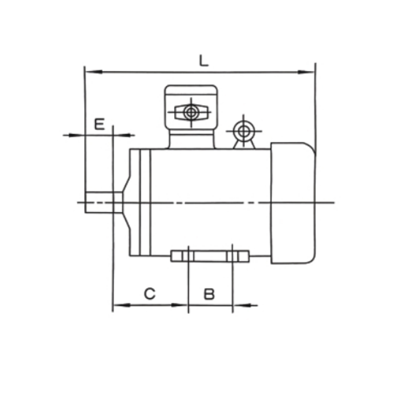 機(jī)座帶底腳、端蓋上無(wú)凸緣的電動(dòng)機(jī)(B3)